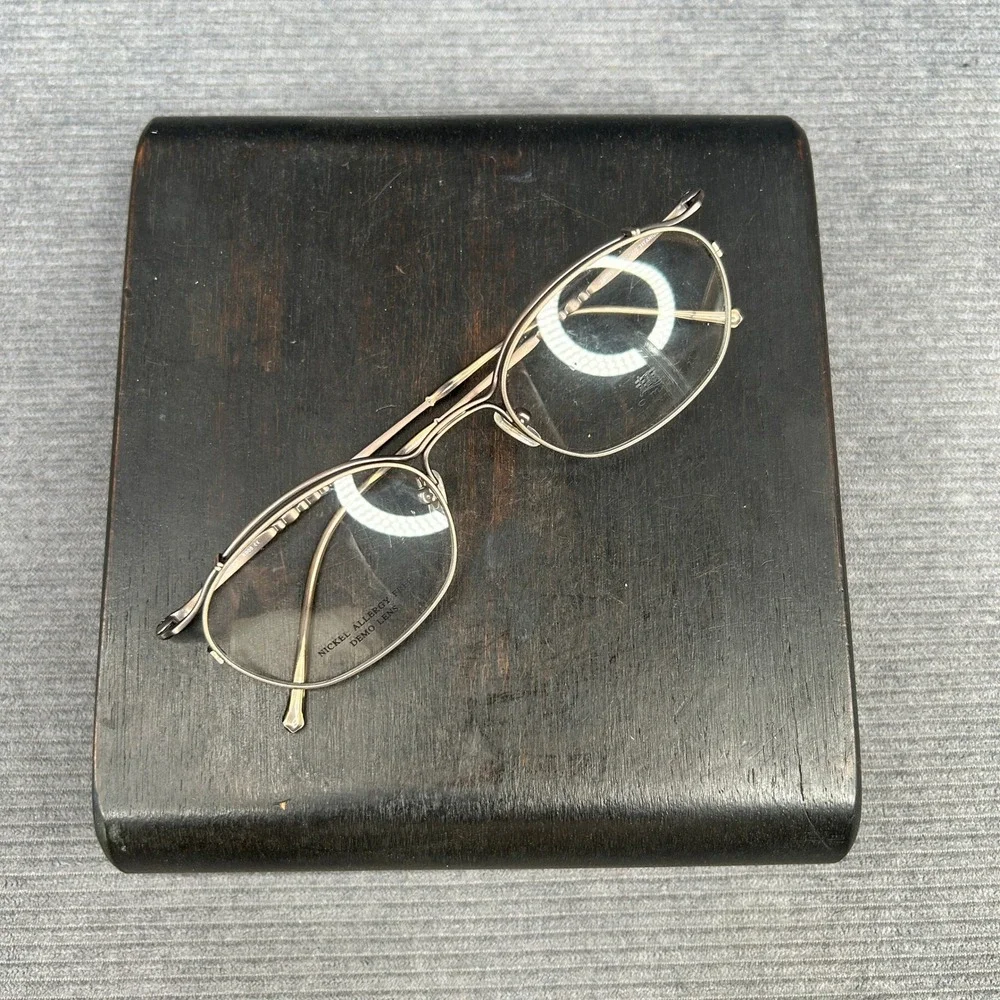 Omomuki K005 Titanium Y2k Eyeglass Frames Bronze Oval Japan Made 48-18-135